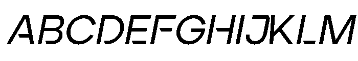 Ardela Edge X03 Medium Italic Font UPPERCASE