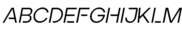 Ardela Edge X03 Regular Italic Font UPPERCASE