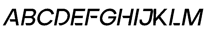 Ardela Edge X03 Semi Bold Italic Font UPPERCASE