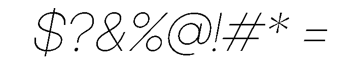 Ardela Edge X03 Thin Italic Font OTHER CHARS