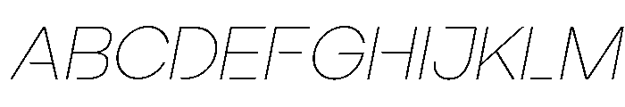 Ardela Edge X03 Thin Italic Font UPPERCASE