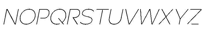 Ardela Edge X03 Thin Italic Font UPPERCASE