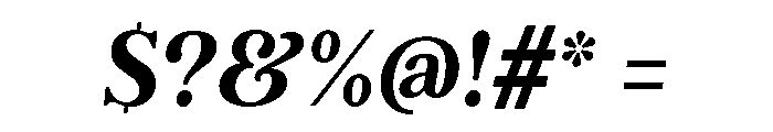 Argent Demi Bold Italic Font OTHER CHARS