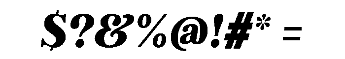 Argent Extra Bold Italic Font OTHER CHARS