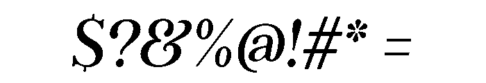 Argent Light Italic Font OTHER CHARS