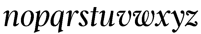 Argent Light Italic Font LOWERCASE