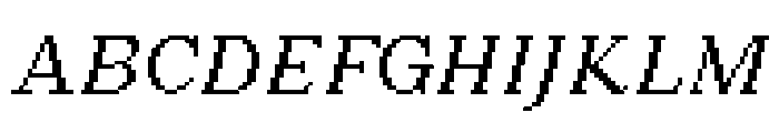 Argent Pixel Regular Italic Font UPPERCASE