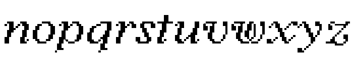 Argent Pixel Regular Italic Font LOWERCASE