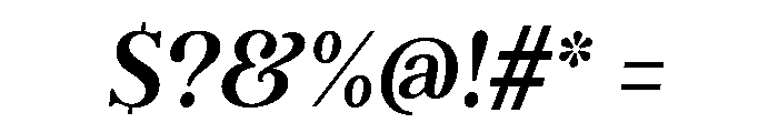 Argent Regular Italic Font OTHER CHARS