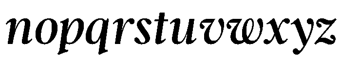 Argent Regular Italic Font LOWERCASE