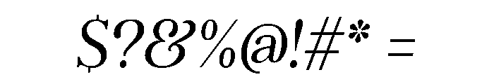 Argent Thin Italic Font OTHER CHARS