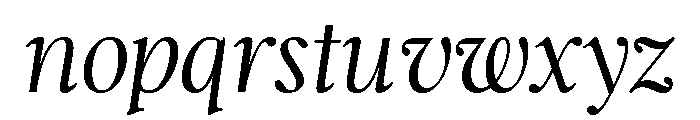 Argent Thin Italic Font LOWERCASE