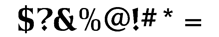 Argus Bold Font OTHER CHARS
