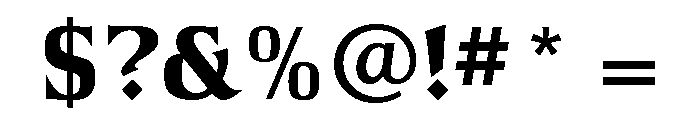 Argus Extra Bold Font OTHER CHARS