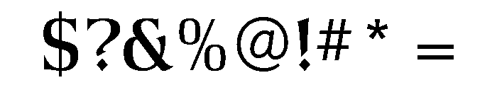 Argus Medium Font OTHER CHARS