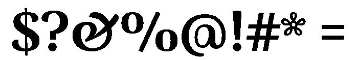 Arima Bold Font OTHER CHARS