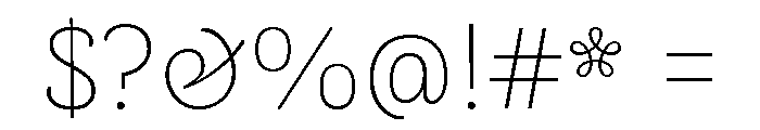 Arima Thin Font OTHER CHARS