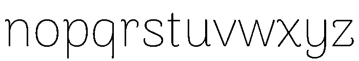 Arima Thin Font LOWERCASE