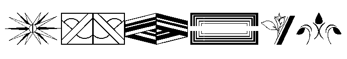 Art Deco Extras Font UPPERCASE