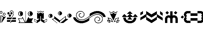 Art Deco Extras Font LOWERCASE