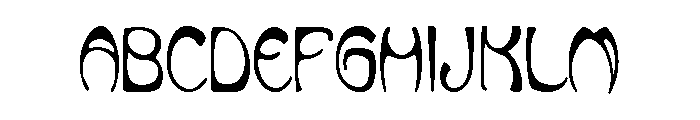 Art Nouveau Cafe Font UPPERCASE