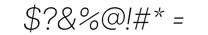 Articulat Extra Light Oblique Font OTHER CHARS