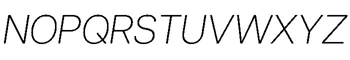 Articulat Extra Light Oblique Font UPPERCASE
