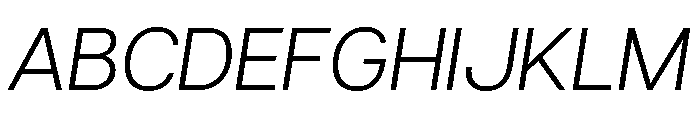 Articulat Light Oblique Font UPPERCASE