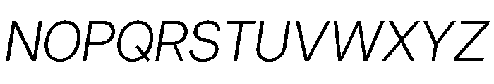 Articulat Light Oblique Font UPPERCASE