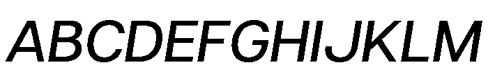 Articulat Medium Oblique Font UPPERCASE