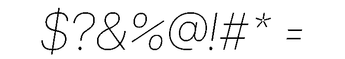 Articulat Thin Oblique Font OTHER CHARS