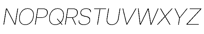 Articulat Thin Oblique Font UPPERCASE