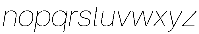 Articulat Thin Oblique Font LOWERCASE