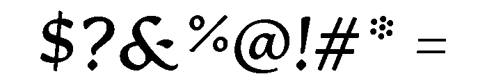 Artifex Bold Italic Font OTHER CHARS