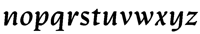 Artifex Bold Italic Font LOWERCASE