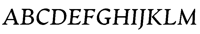 Artifex Book Italic Font UPPERCASE