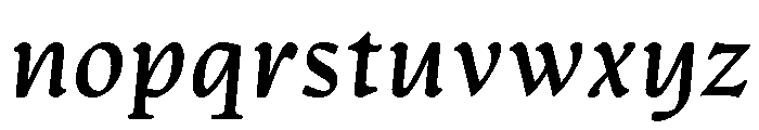 Artifex Demi Bold Italic Font LOWERCASE
