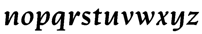Artifex Extra Bold Italic Font LOWERCASE