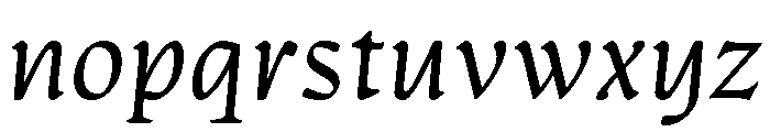 Artifex Extra Light Italic Font LOWERCASE