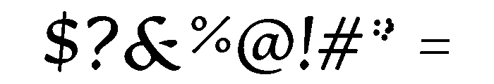 Artifex Hand Book Italic Font OTHER CHARS