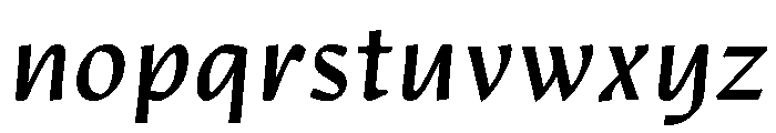 Artifex Hand Demi Bold Italic Font LOWERCASE