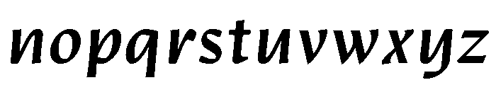 Artifex Hand Extra Bold Italic Font LOWERCASE