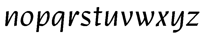 Artifex Hand Extra Light Italic Font LOWERCASE
