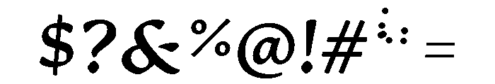 Artifex Hand Heavy Italic Font OTHER CHARS