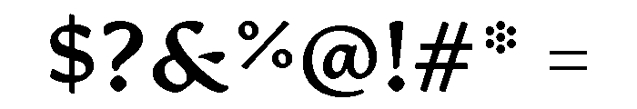 Artifex Hand Heavy Font OTHER CHARS