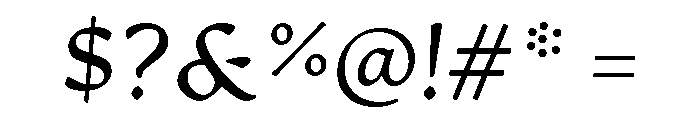 Artifex Hand Light Italic Font OTHER CHARS