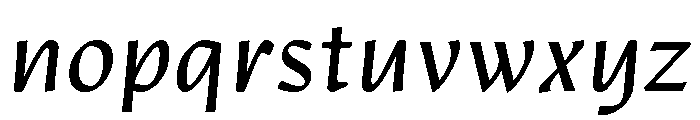 Artifex Hand Regular Italic Font LOWERCASE