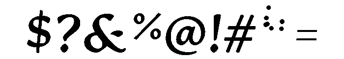 Artifex Heavy Italic Font OTHER CHARS