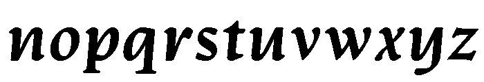 Artifex Heavy Italic Font LOWERCASE