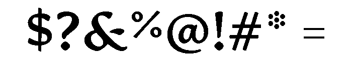 Artifex Heavy Font OTHER CHARS
